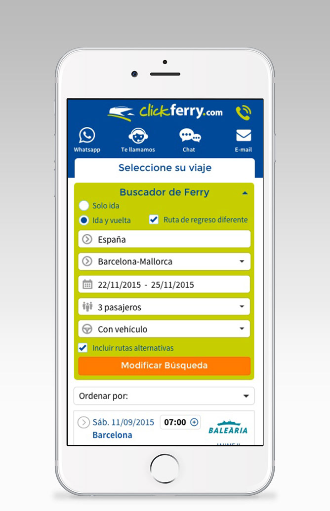 Diseño web Clickferry